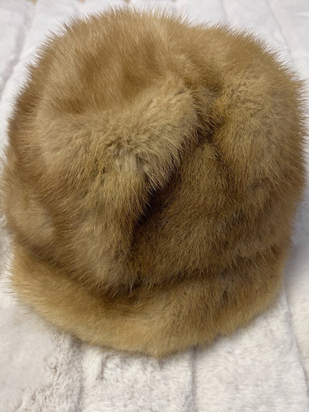 Vintage Authentic Pastel Mink Fur Hat Holt Renfrew